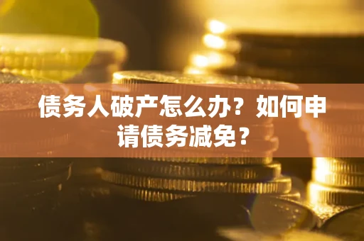 武汉债务人破产怎么办？如何申请债务减免？