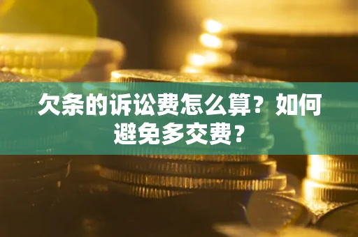 武汉欠条的诉讼费怎么算？如何避免多交费？